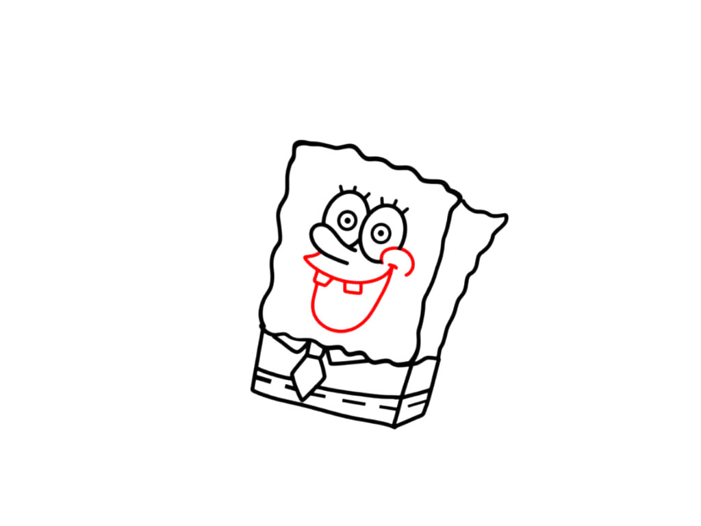 海绵宝宝简笔画教程-图7