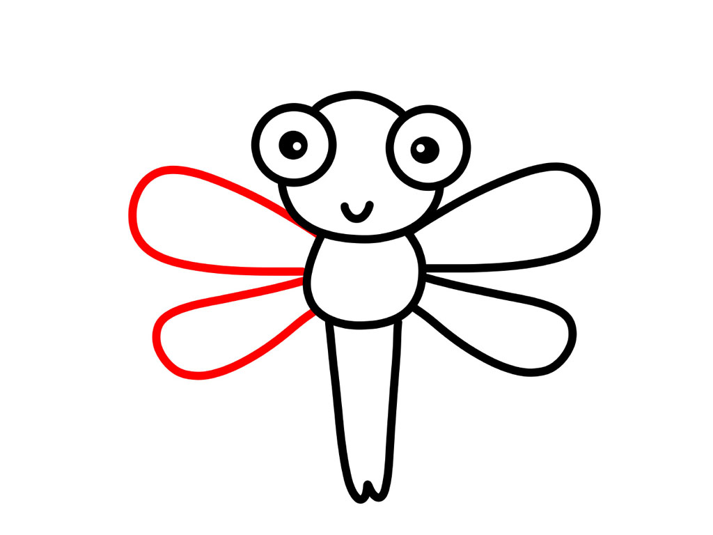 小蜻蜓简笔画图解教程-图7