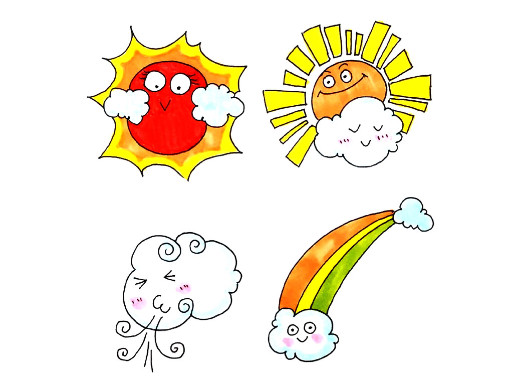 超萌天气预报简笔画-图5