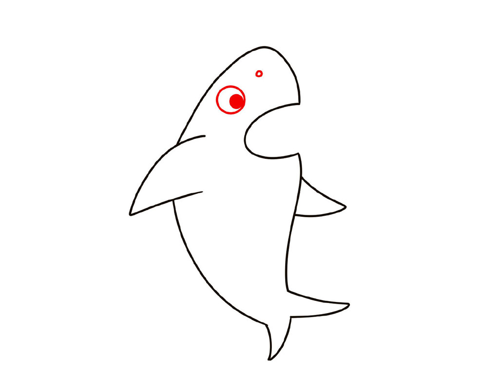 鲨鱼简笔画画法教程-图6