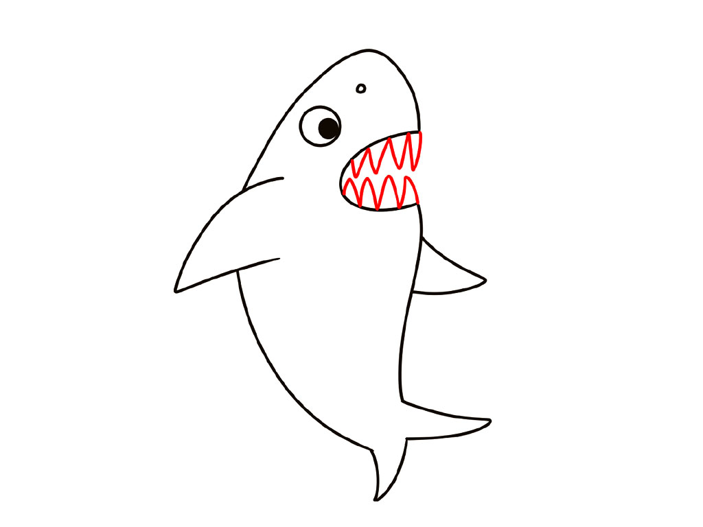 鲨鱼简笔画画法教程-图7