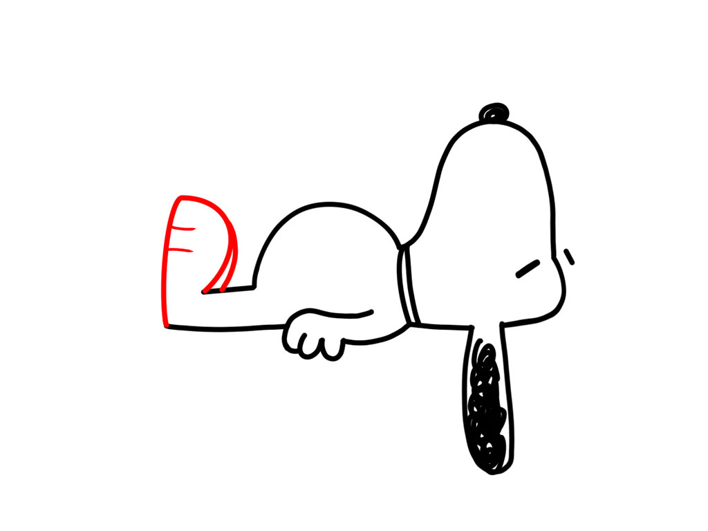 史努比简笔画图解教程-图7