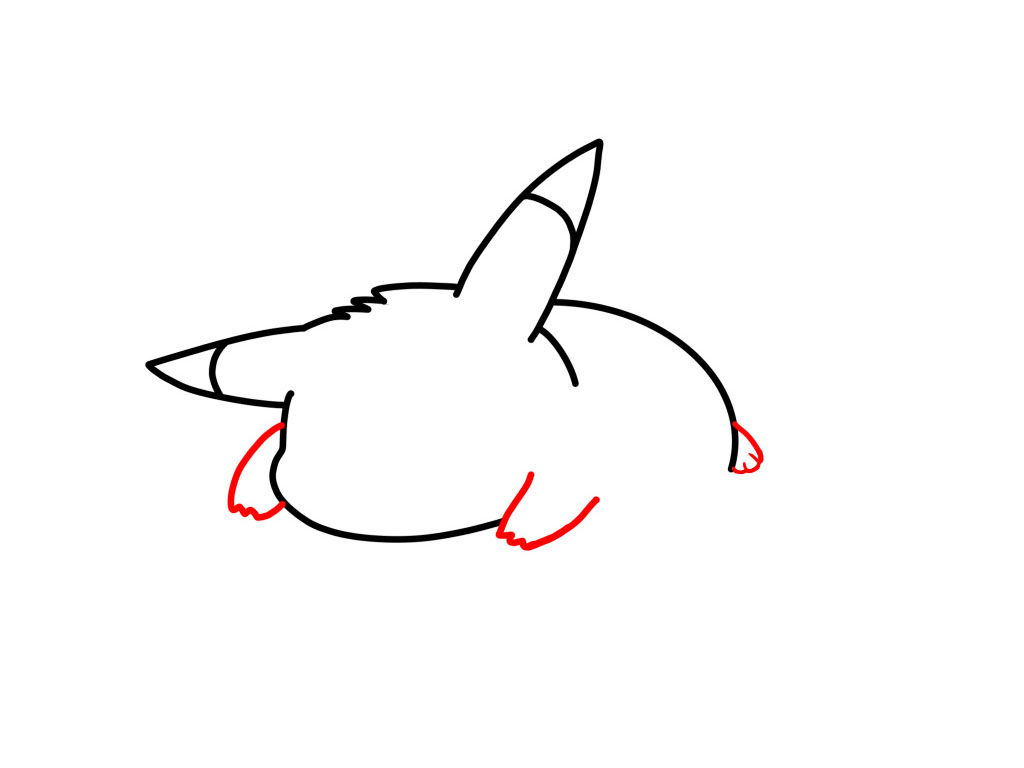 皮卡丘简笔画图解教程-图5