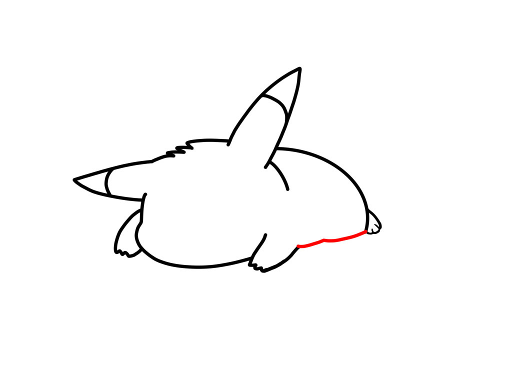 皮卡丘简笔画图解教程-图6