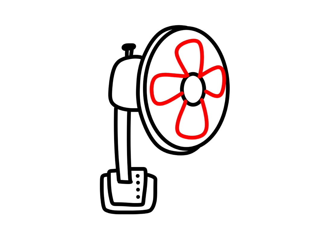 风扇简笔画画法详解-图5