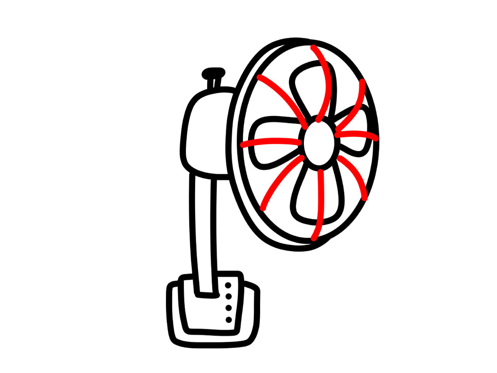 风扇简笔画画法详解-图6