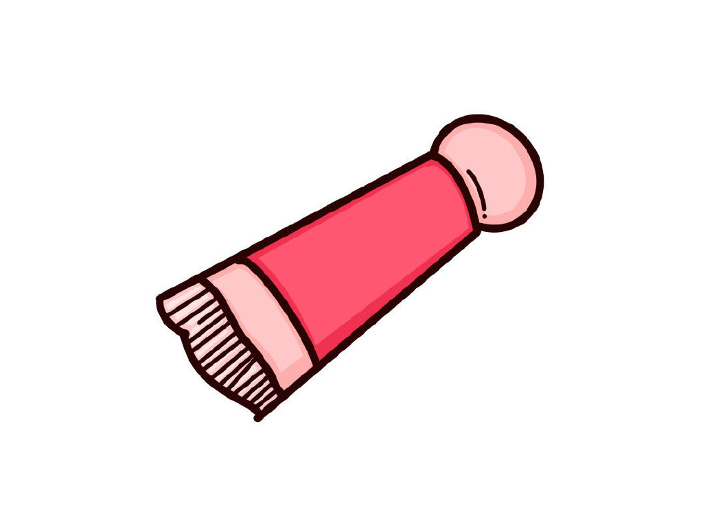 唇膏简笔画教程
