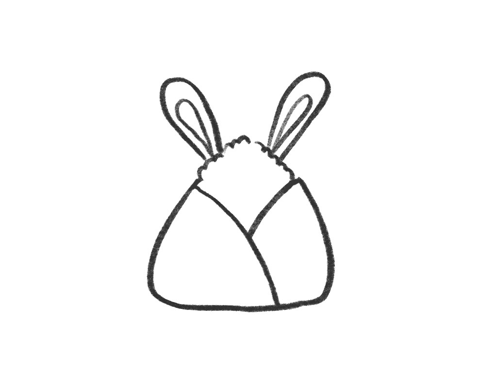 小兔子粽子简笔画画法教程-图3