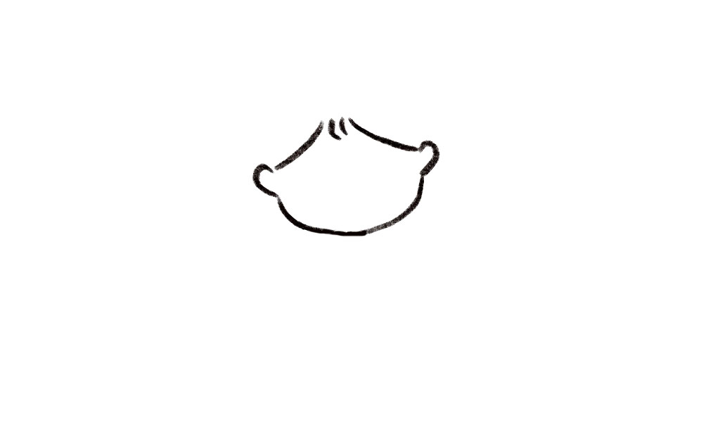 可爱小女孩简笔画教程-图1