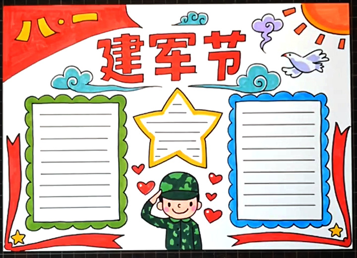 八一建军节手抄报教程
