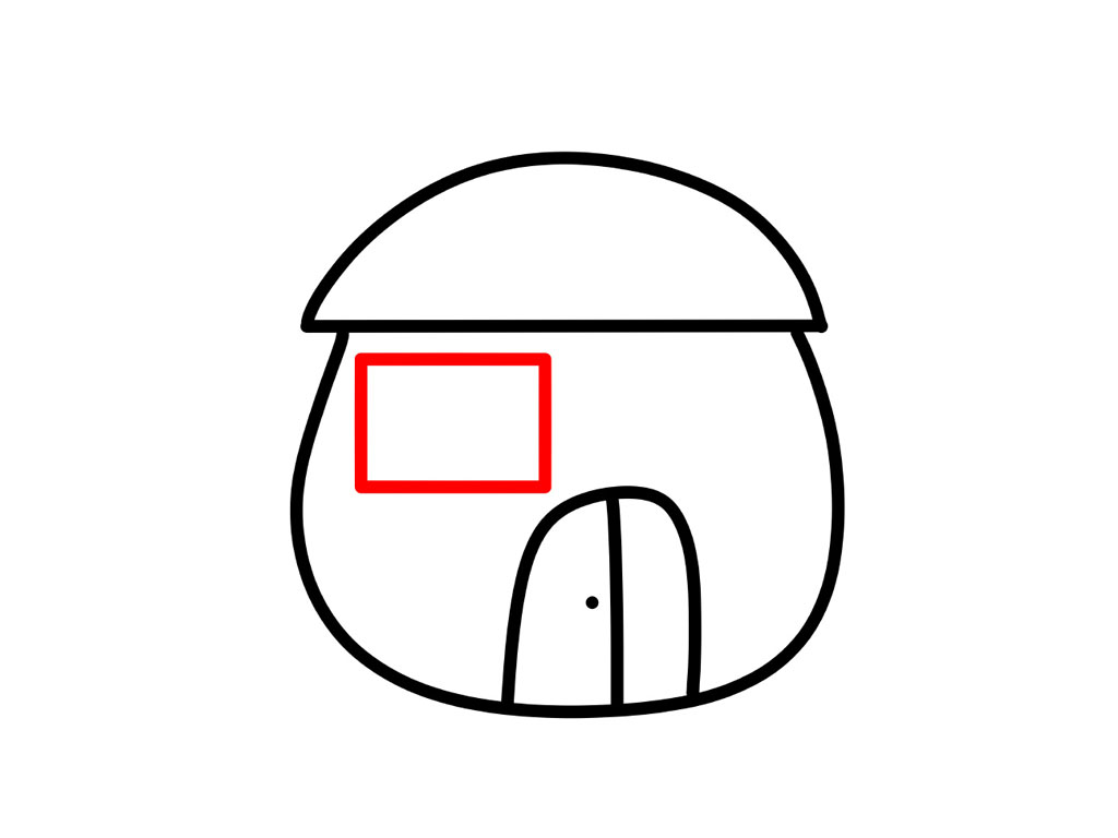 一间蘑菇房简笔画画法教程-图4