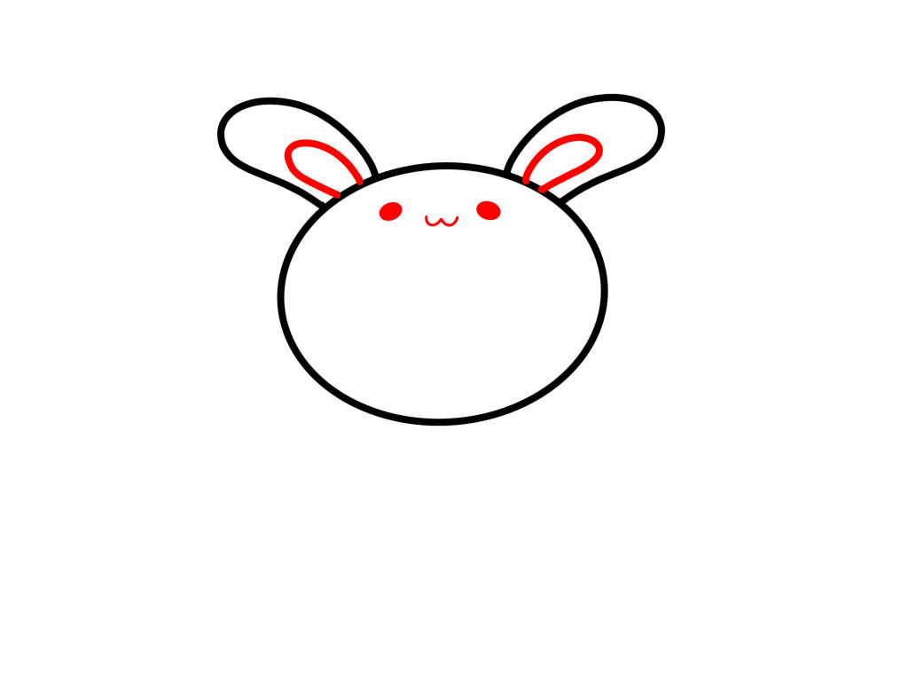 一只萌萌兔简笔画图解-图4