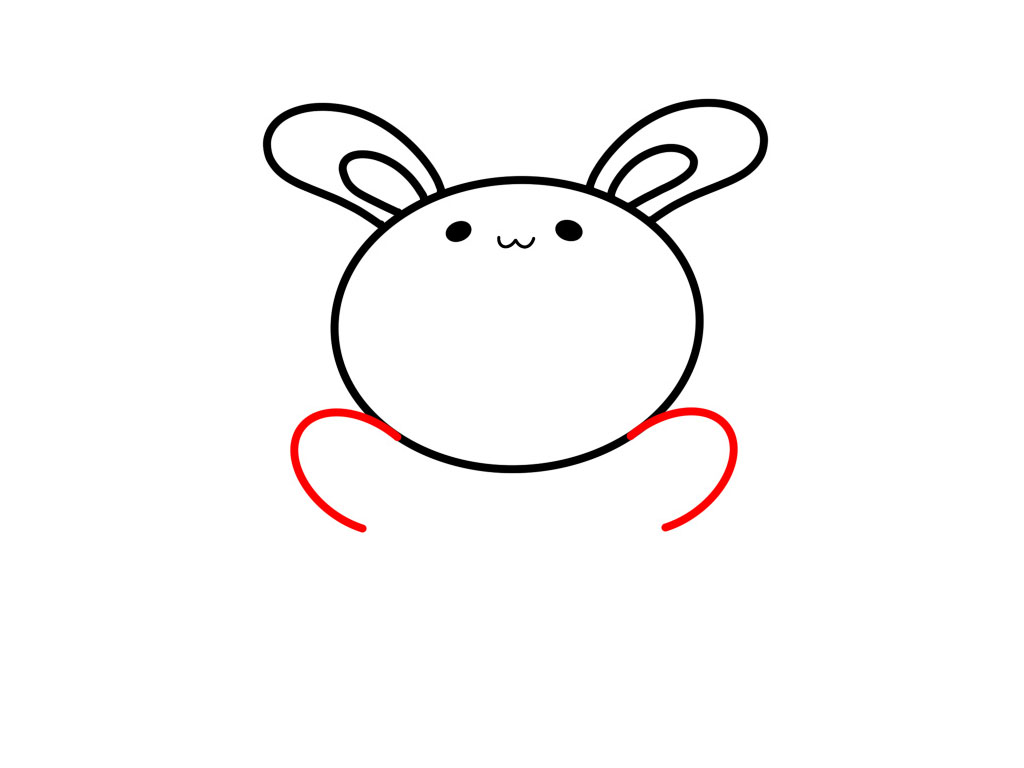 一只萌萌兔简笔画图解-图5