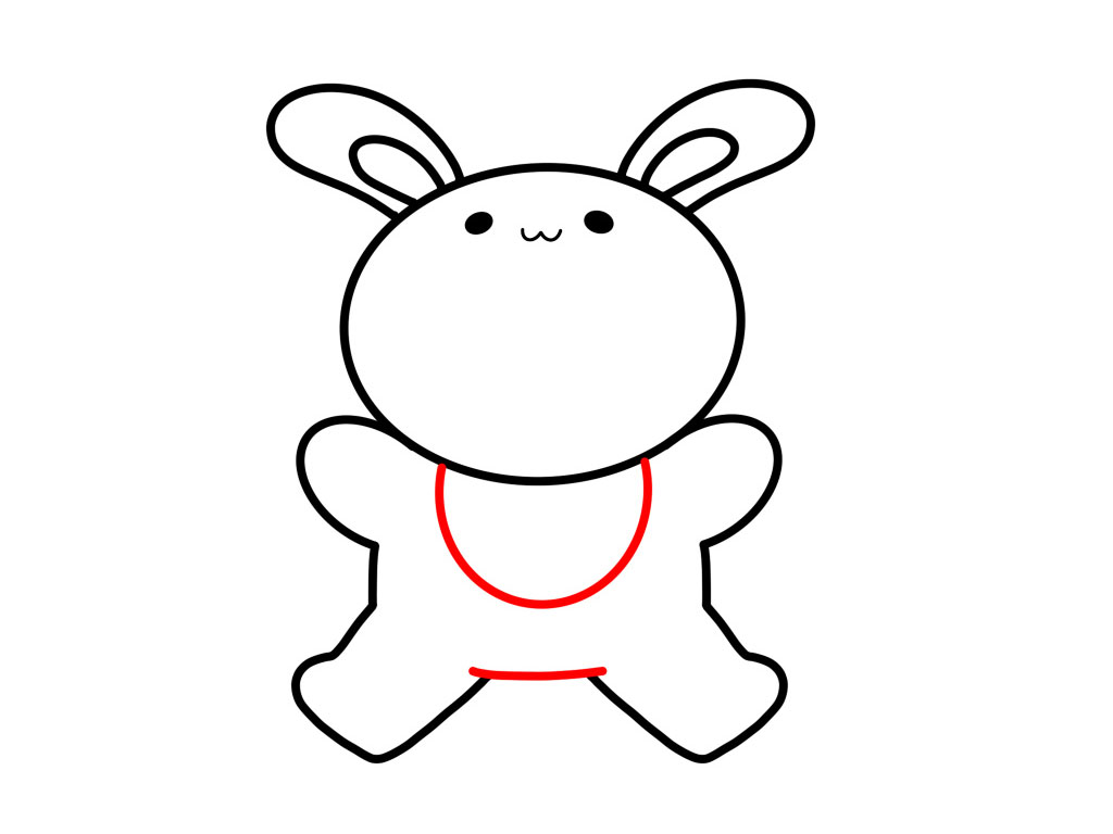 一只萌萌兔简笔画图解-图8