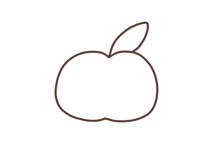 可爱柿子简笔画教程-图2