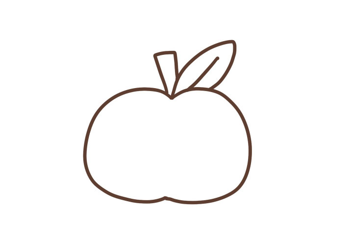 可爱柿子简笔画教程-图3