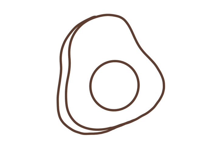 可爱牛油果简笔画教程-图3