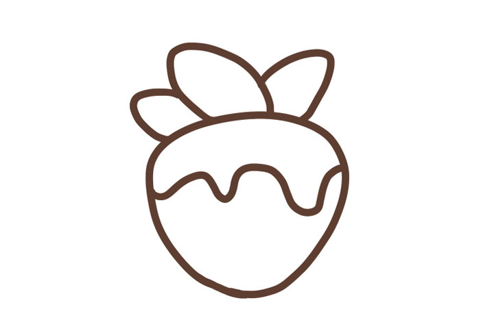 可爱草莓简笔画教程-图3