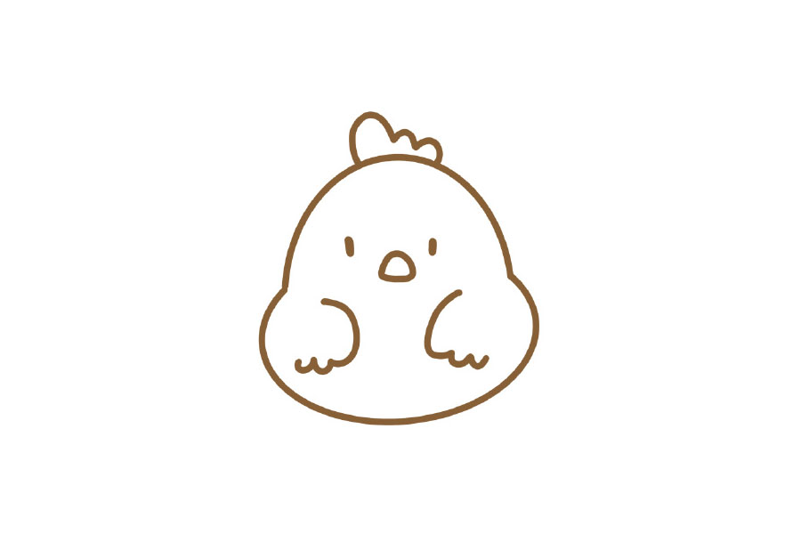 可爱小鸡简笔画教程-图3