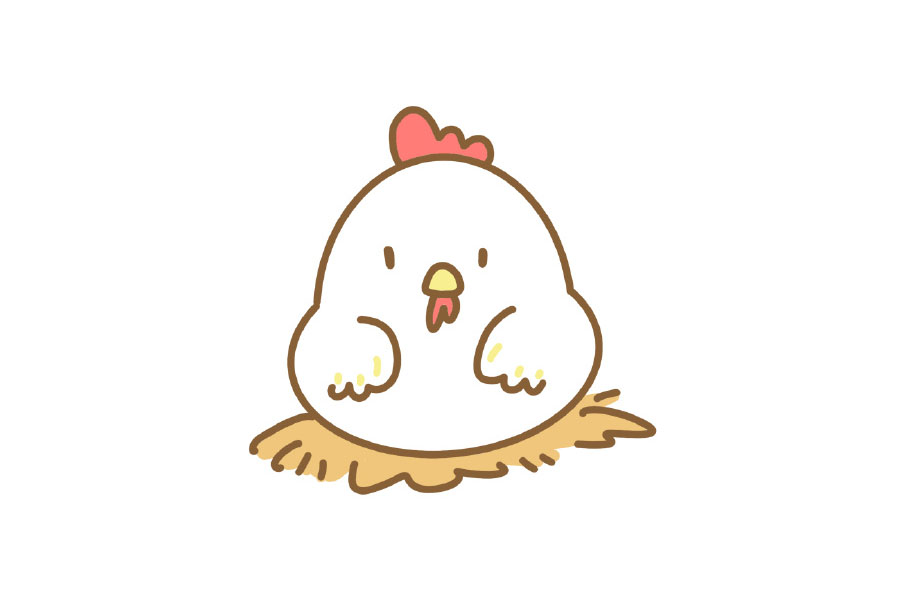 可爱小鸡简笔画教程