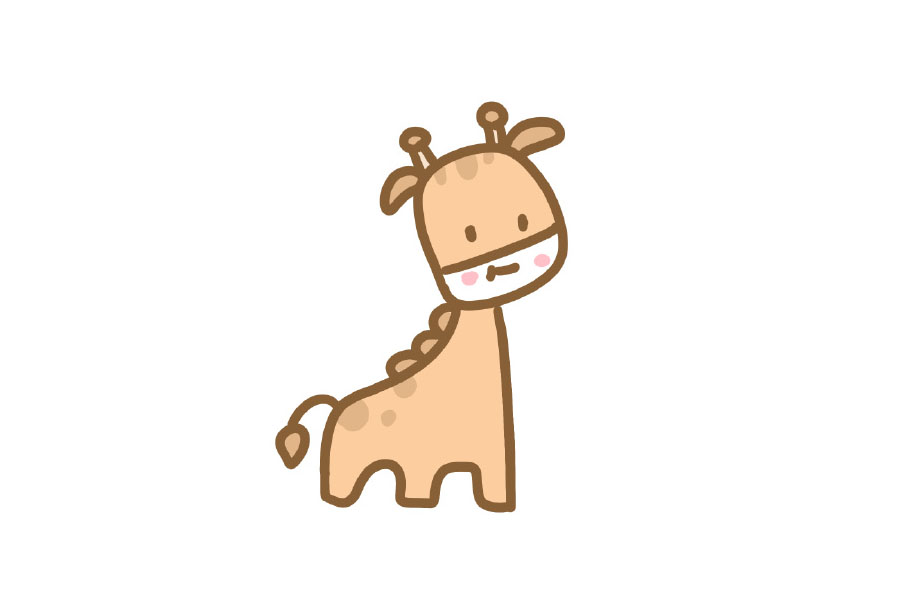萌萌哒长颈鹿简笔画教程