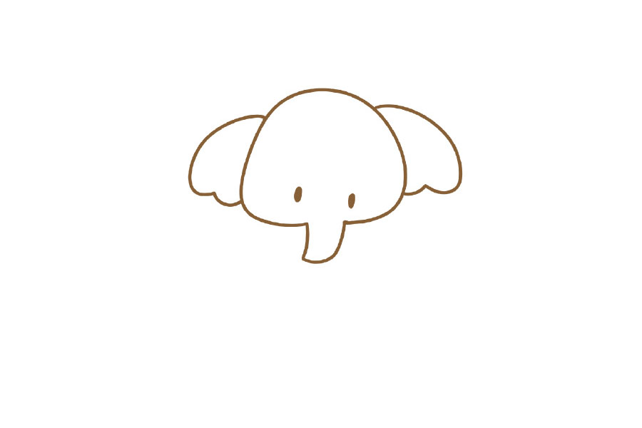 可爱大象简笔画画法详解-图3