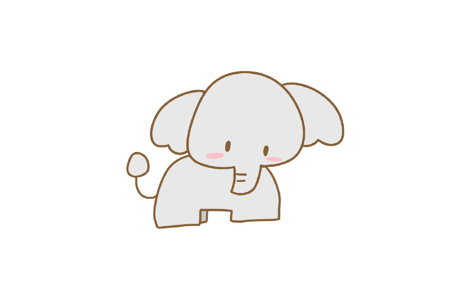 可爱大象简笔画画法详解