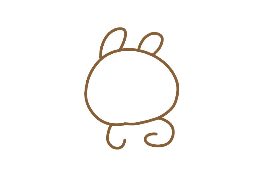 可爱小兔子简笔画教程-图2