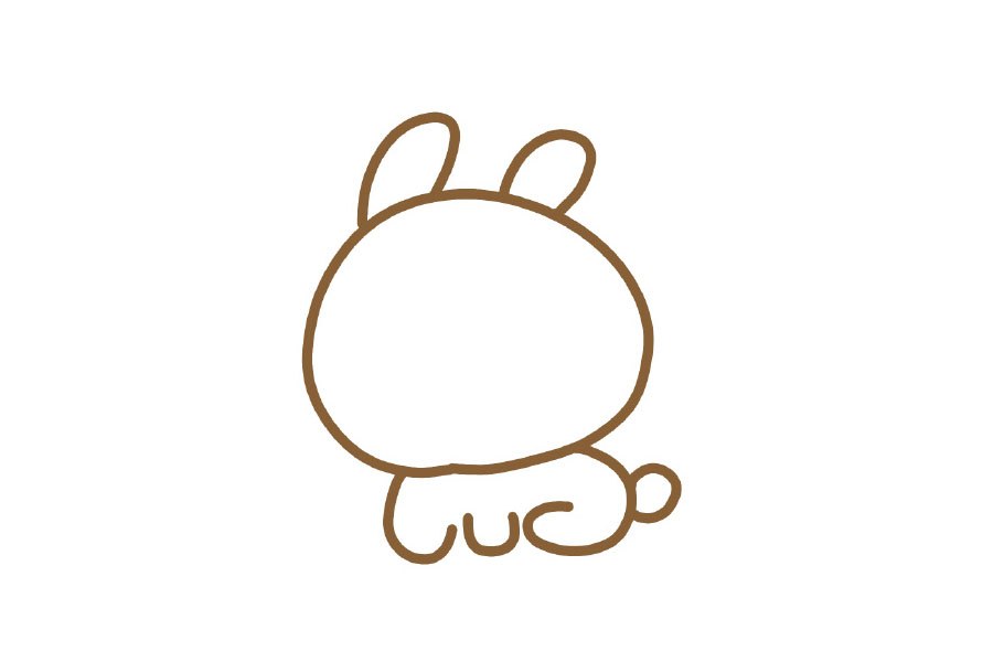 可爱小兔子简笔画教程-图3