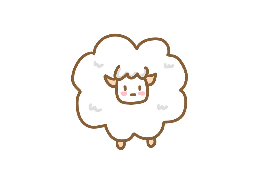 可爱绵羊简笔画教程