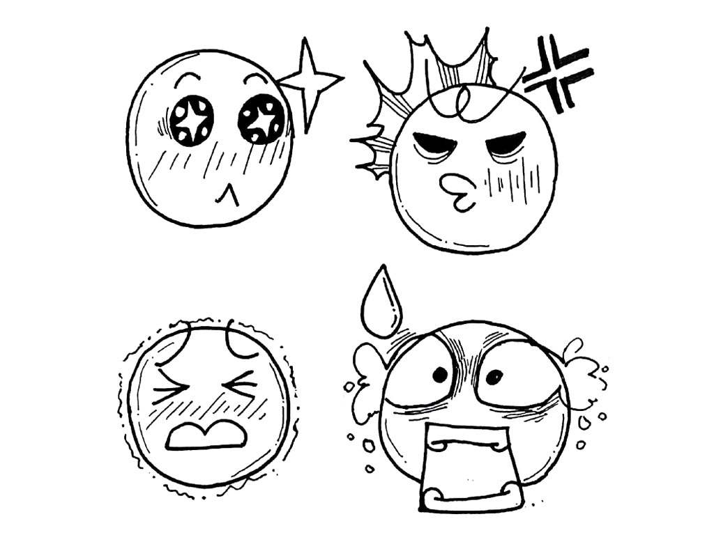 一组魔性表情包简笔画-图8