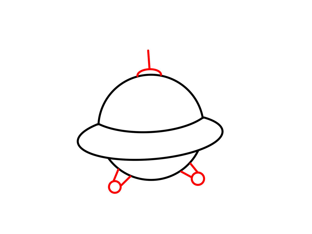 飞船简笔画图解教程-图4