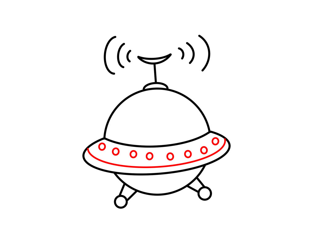 飞船简笔画图解教程-图6