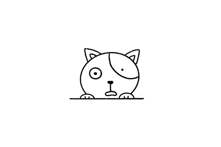 趴着的小狗简笔画教程-图2