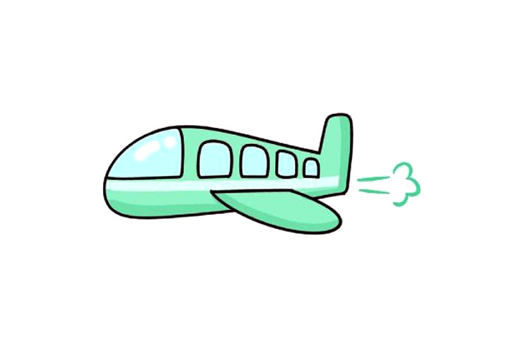超简单小飞机简笔画教程