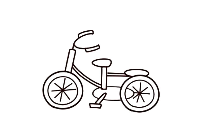 自行车简笔画教程-图8