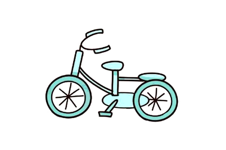 自行车简笔画教程
