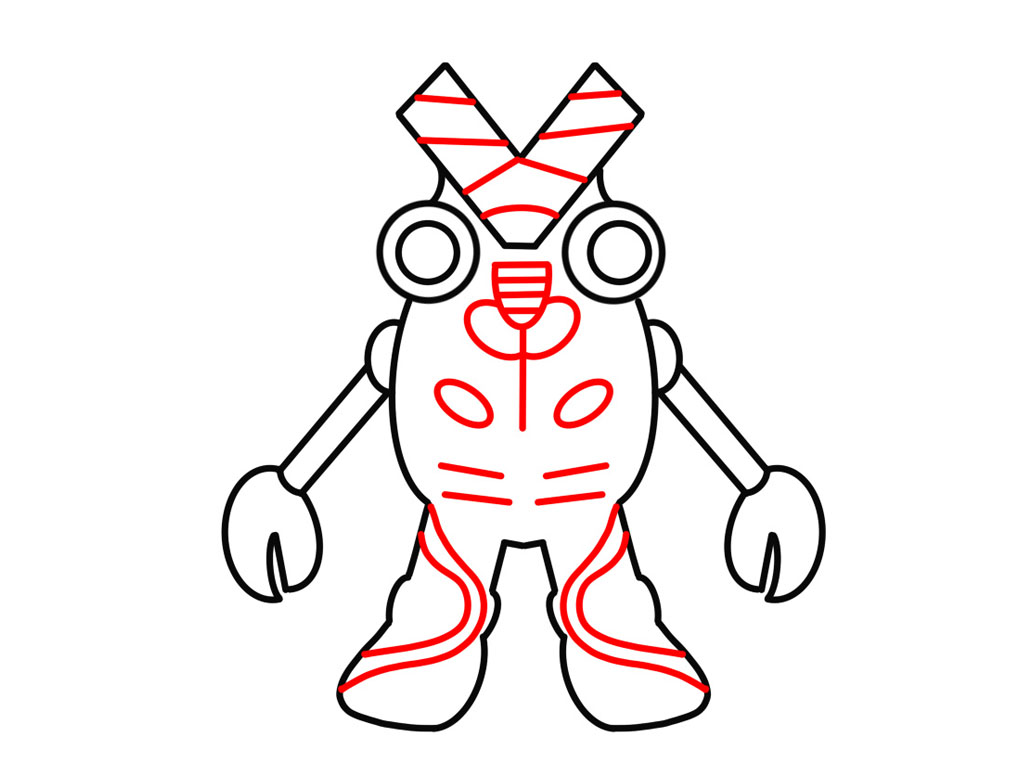 小怪兽简笔画教程-图8