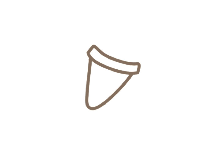 夏日解暑草莓甜筒简笔画画法-图1