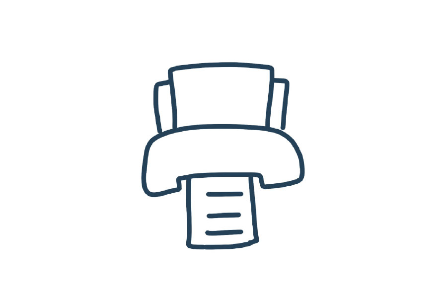 办公用品系列之打印机简笔画画法-图3