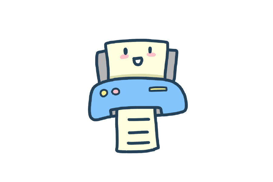 办公用品系列之打印机简笔画画法