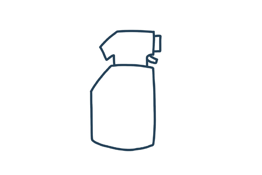 清洁喷雾简笔画画法-图3