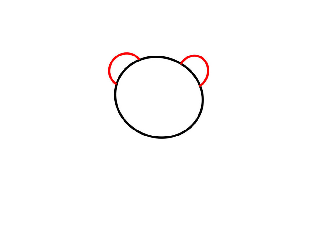 国宝大熊猫简笔画画法步骤-图2