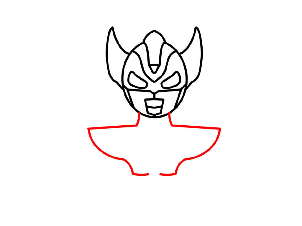 泰迦奥特曼简笔画画法详解-图5