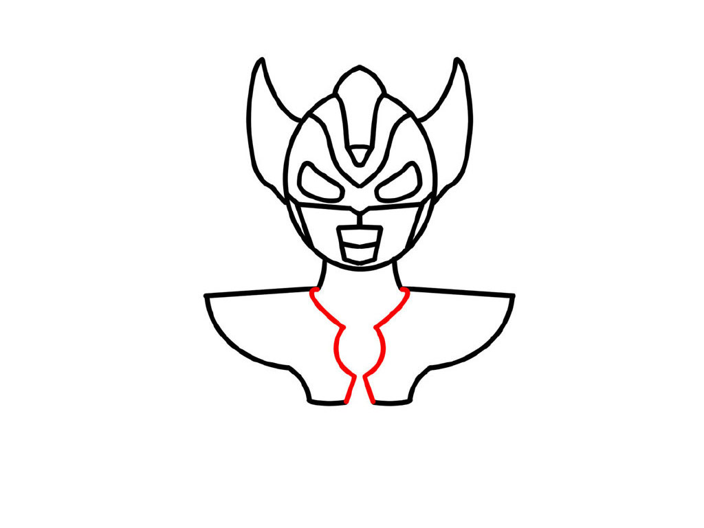 泰迦奥特曼简笔画画法详解-图6