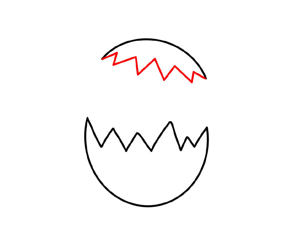 一只恐龙蛋宝宝简笔画教程-图4