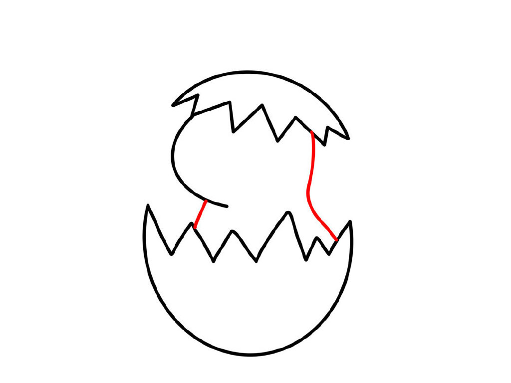 一只恐龙蛋宝宝简笔画教程-图6