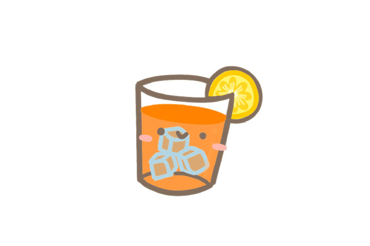 夏日解暑冰镇橙汁简笔画画法