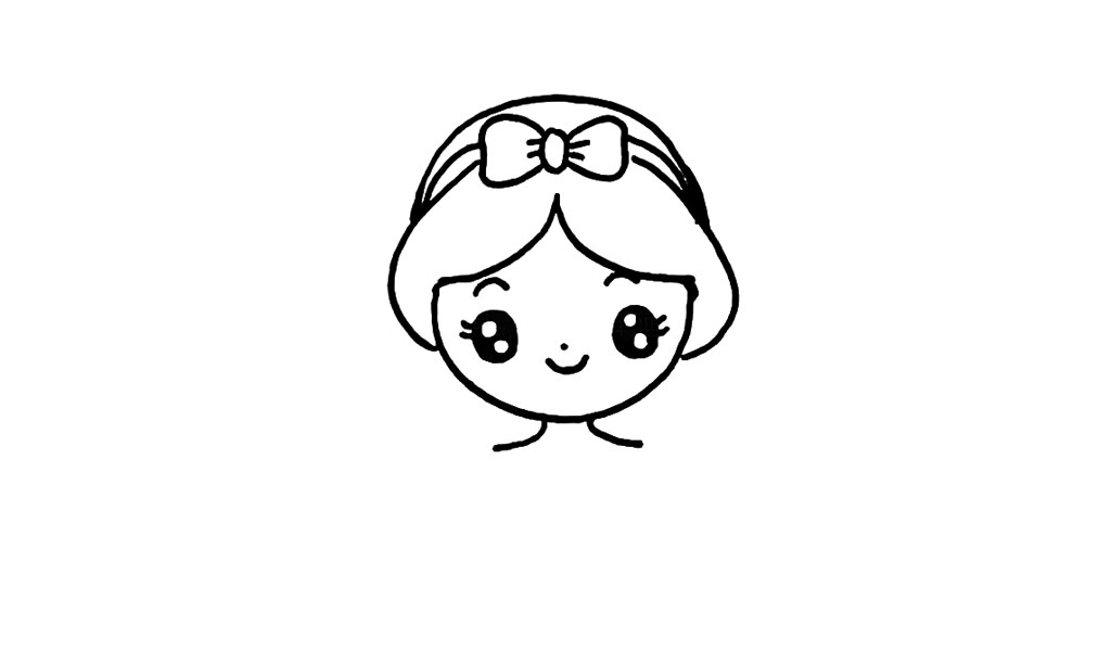 步骤7：画出脖子。