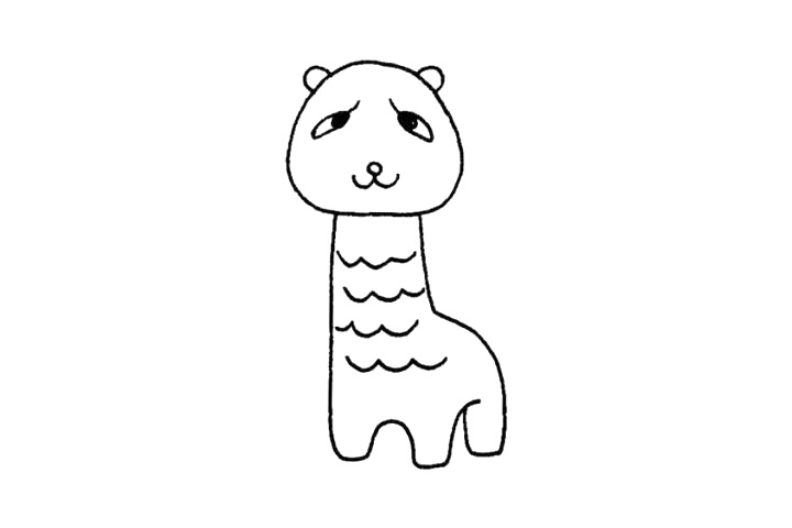 囧囧的羊驼简笔画教程